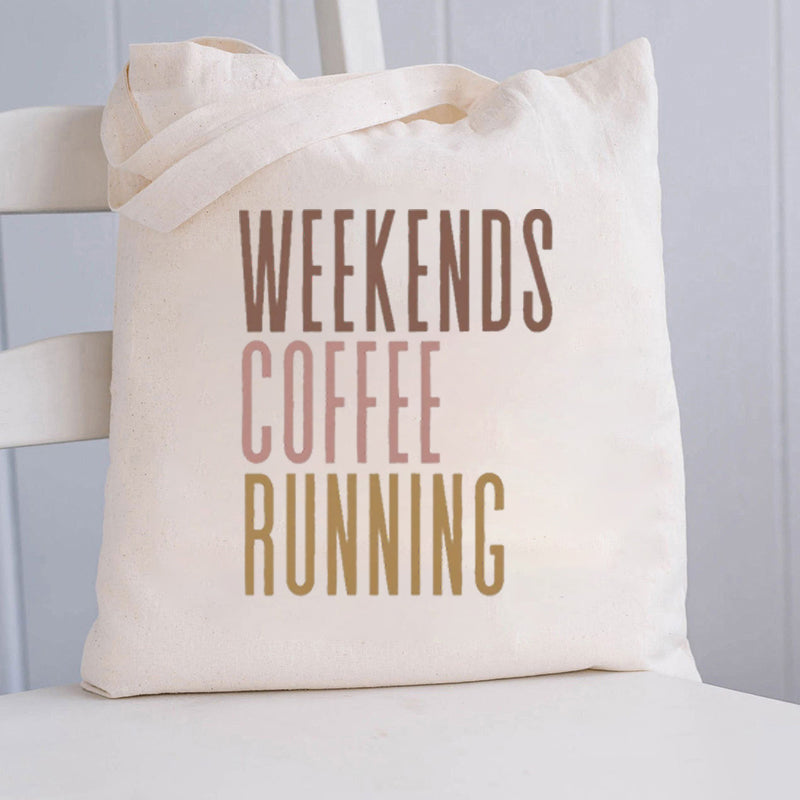 Weekends Coffee Running Tote Bag