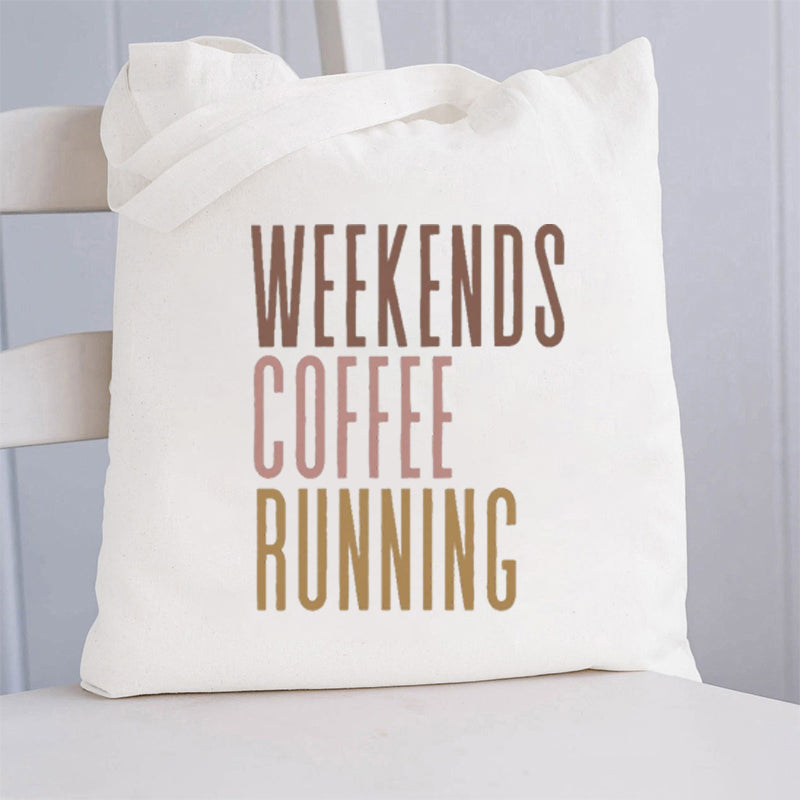 Weekends Coffee Running Tote Bag