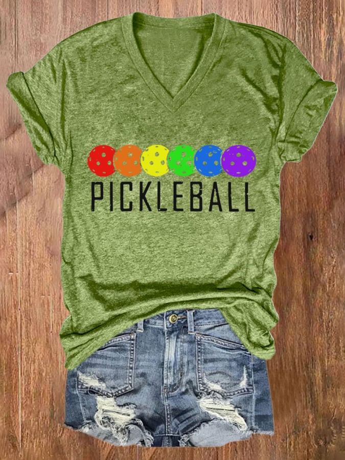 Women'S Pickleball Print T-shirt