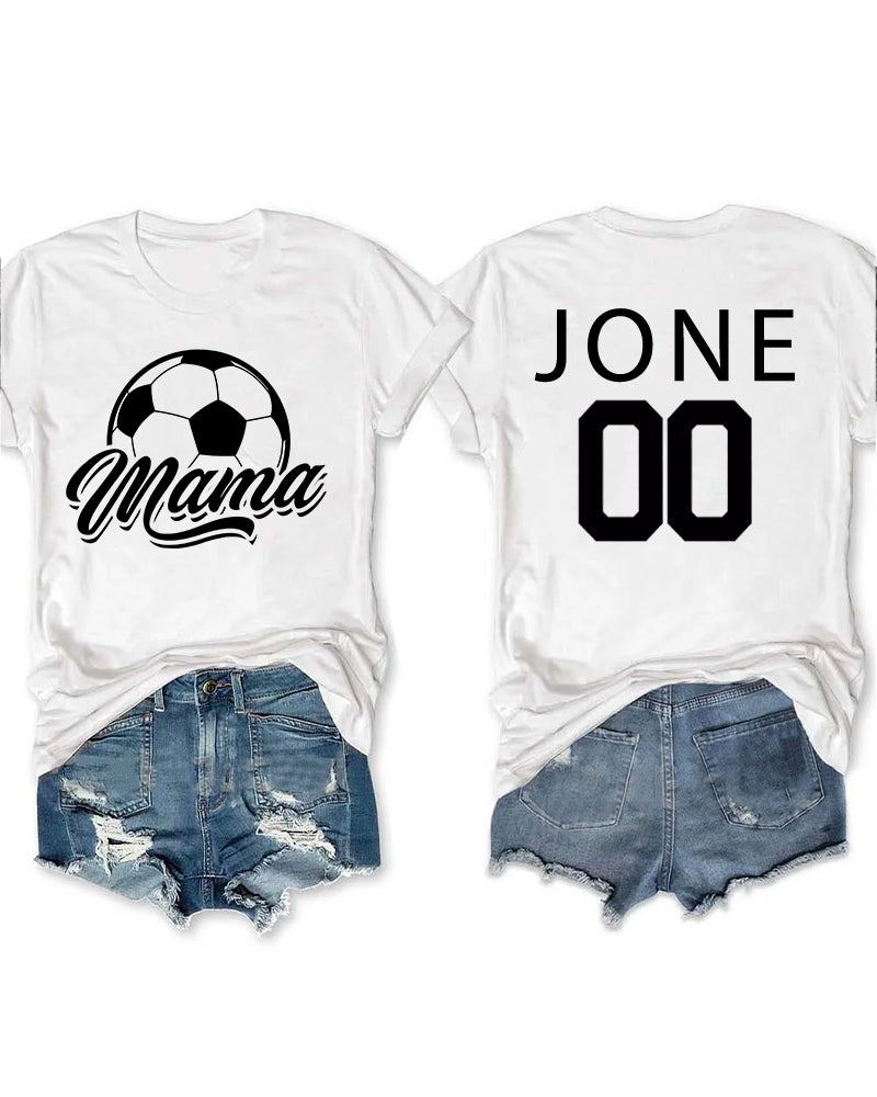 Soccer Mama Custom Name and Number T-shirt