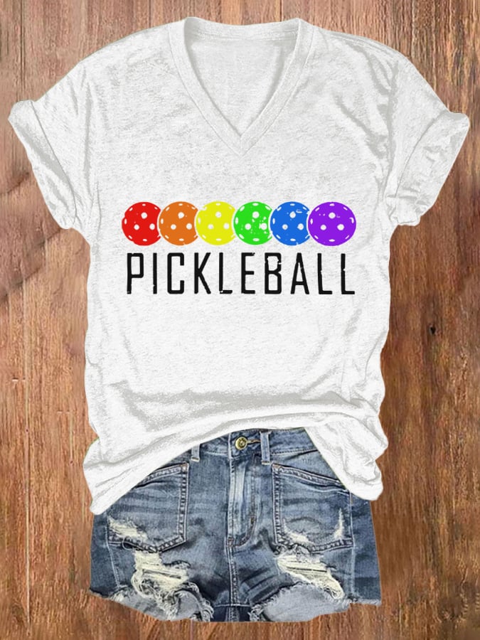 Women'S Pickleball Print T-shirt