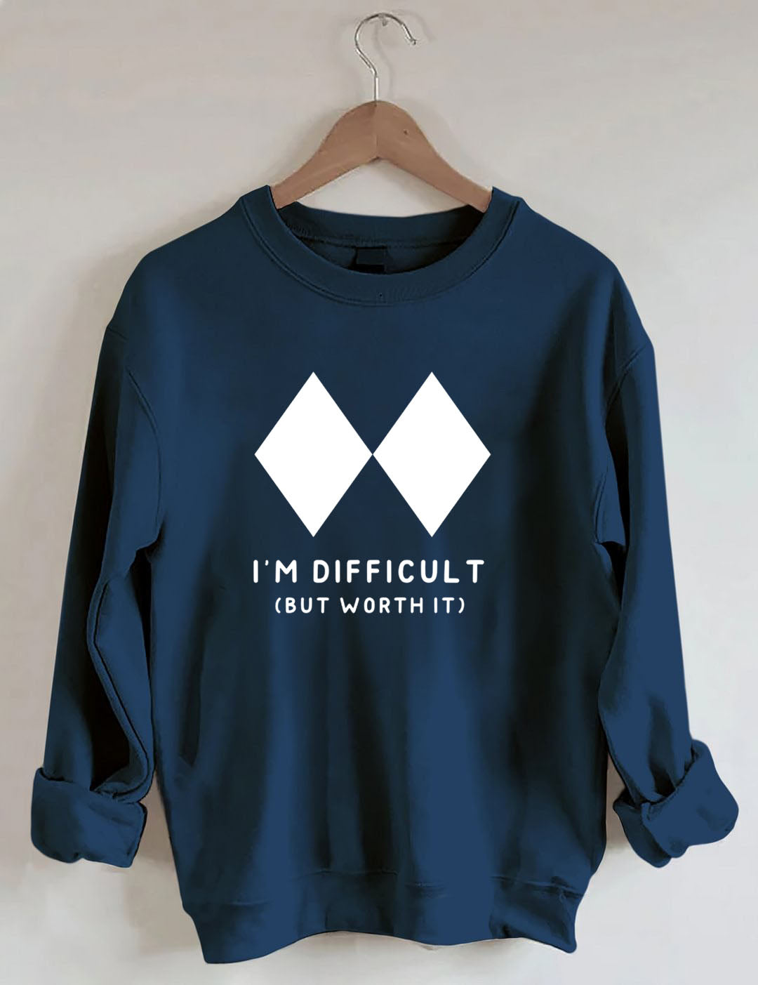 Im Difficult But Worth It Skiing Sweatshirt