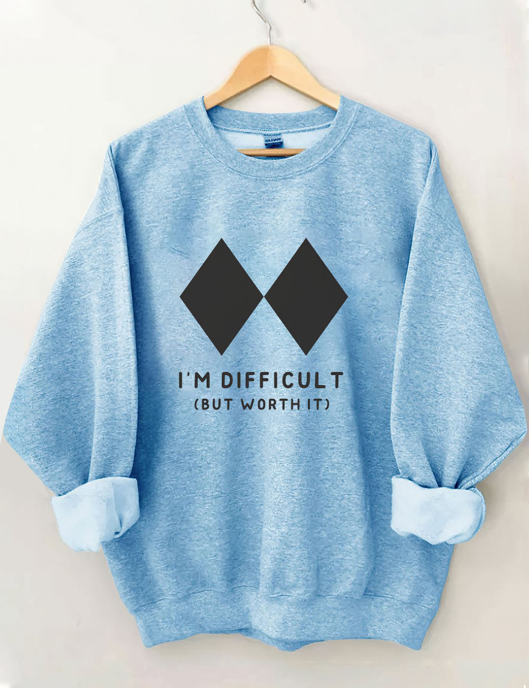 Im Difficult But Worth It Skiing Sweatshirt