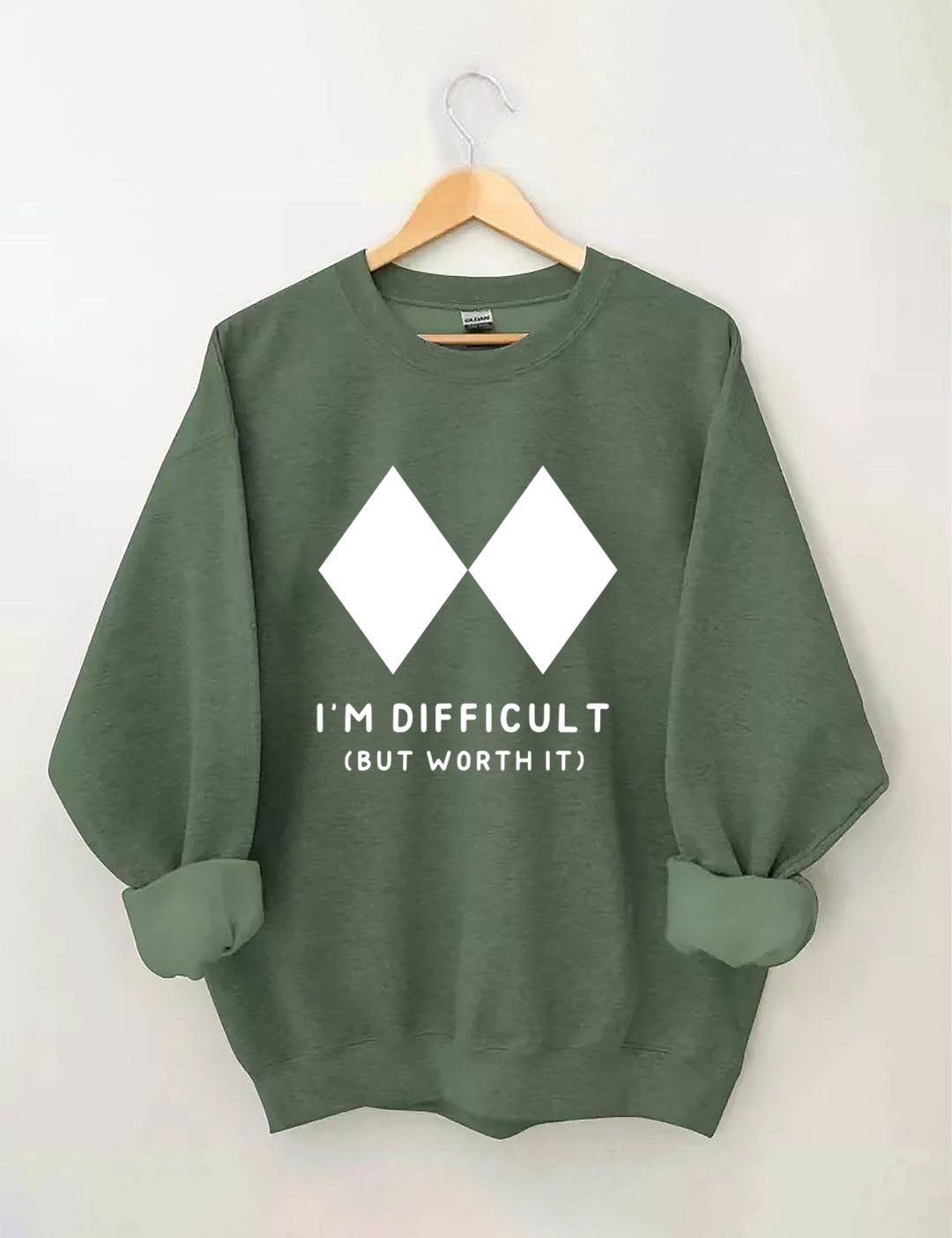 Im Difficult But Worth It Skiing Sweatshirt