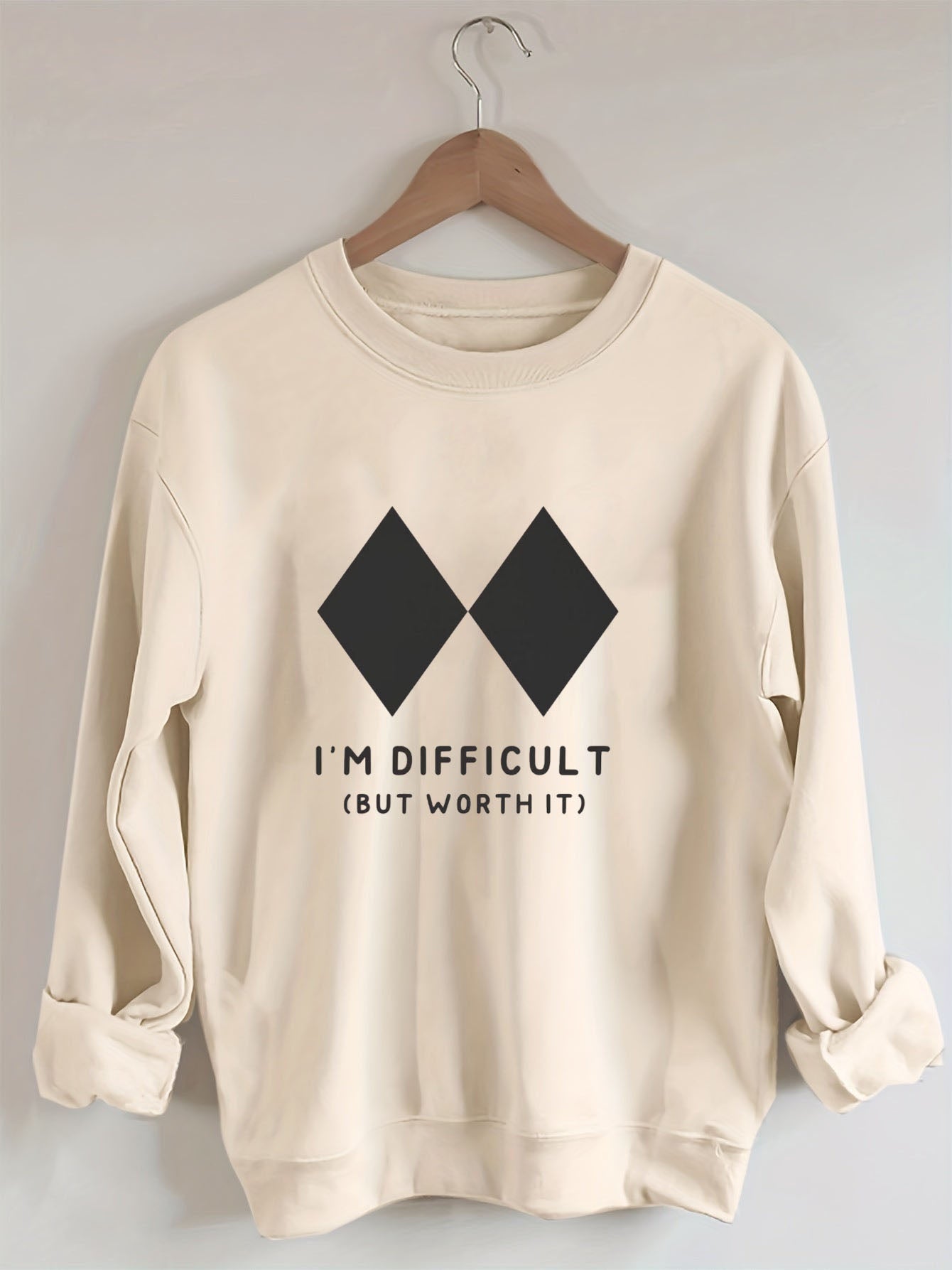 Im Difficult But Worth It Skiing Sweatshirt