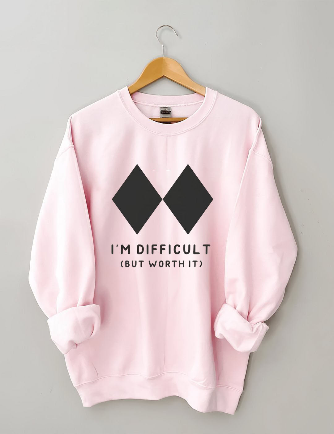 Im Difficult But Worth It Skiing Sweatshirt