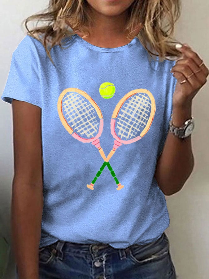 Women's Tennis Fans Print T-Shirt