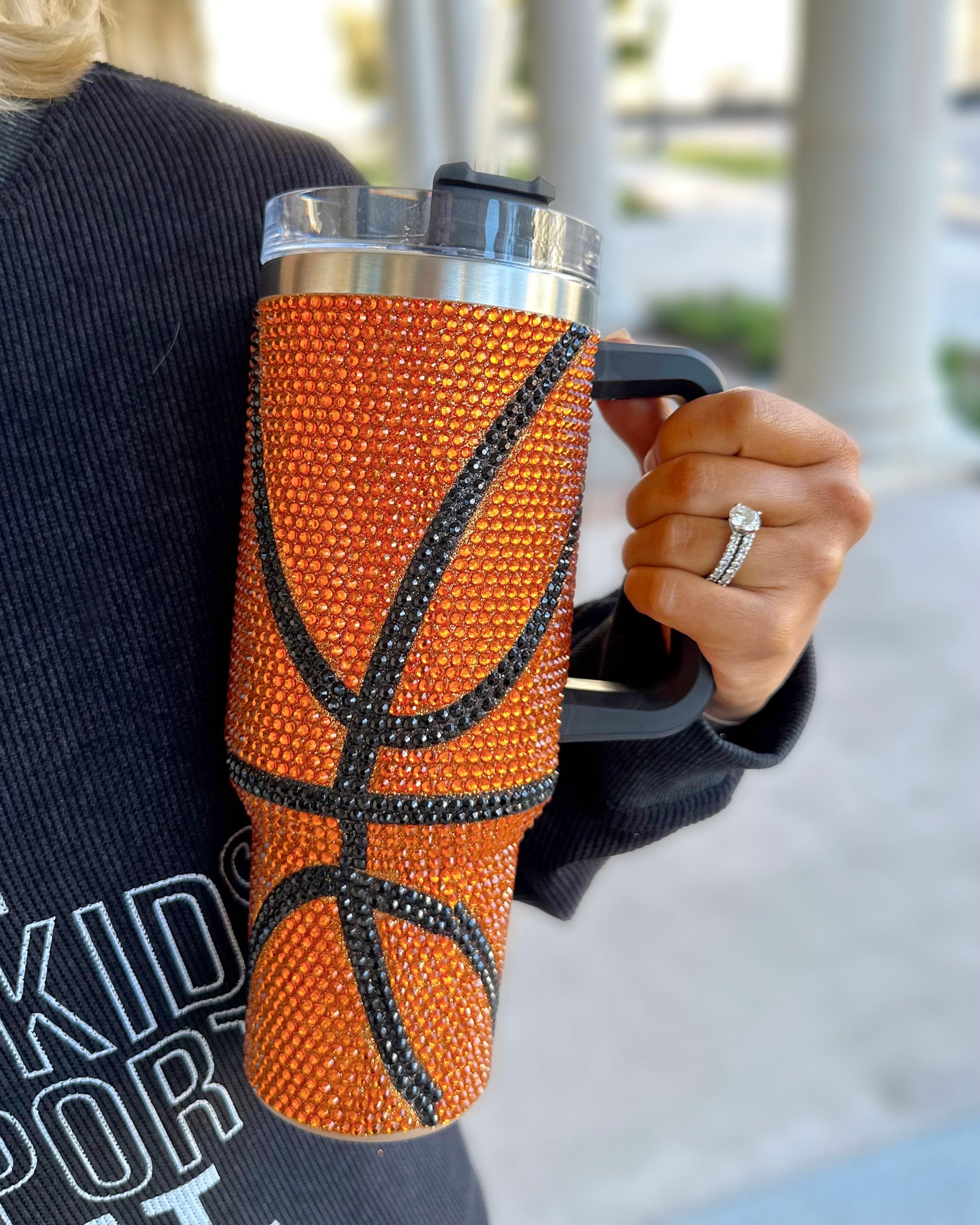 Crystal Basketball 40 Oz. Tumbler