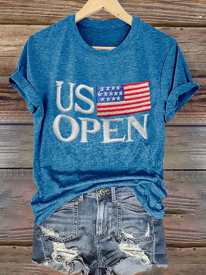 Retro US Open Print T-Shirt