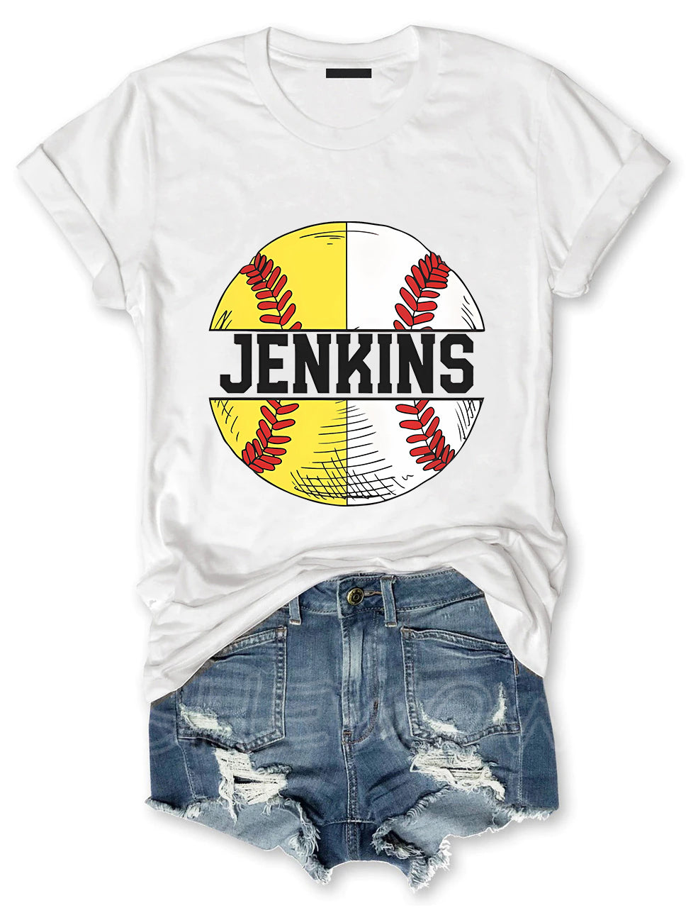 Custom Name Softball and Baseball T-Shirt