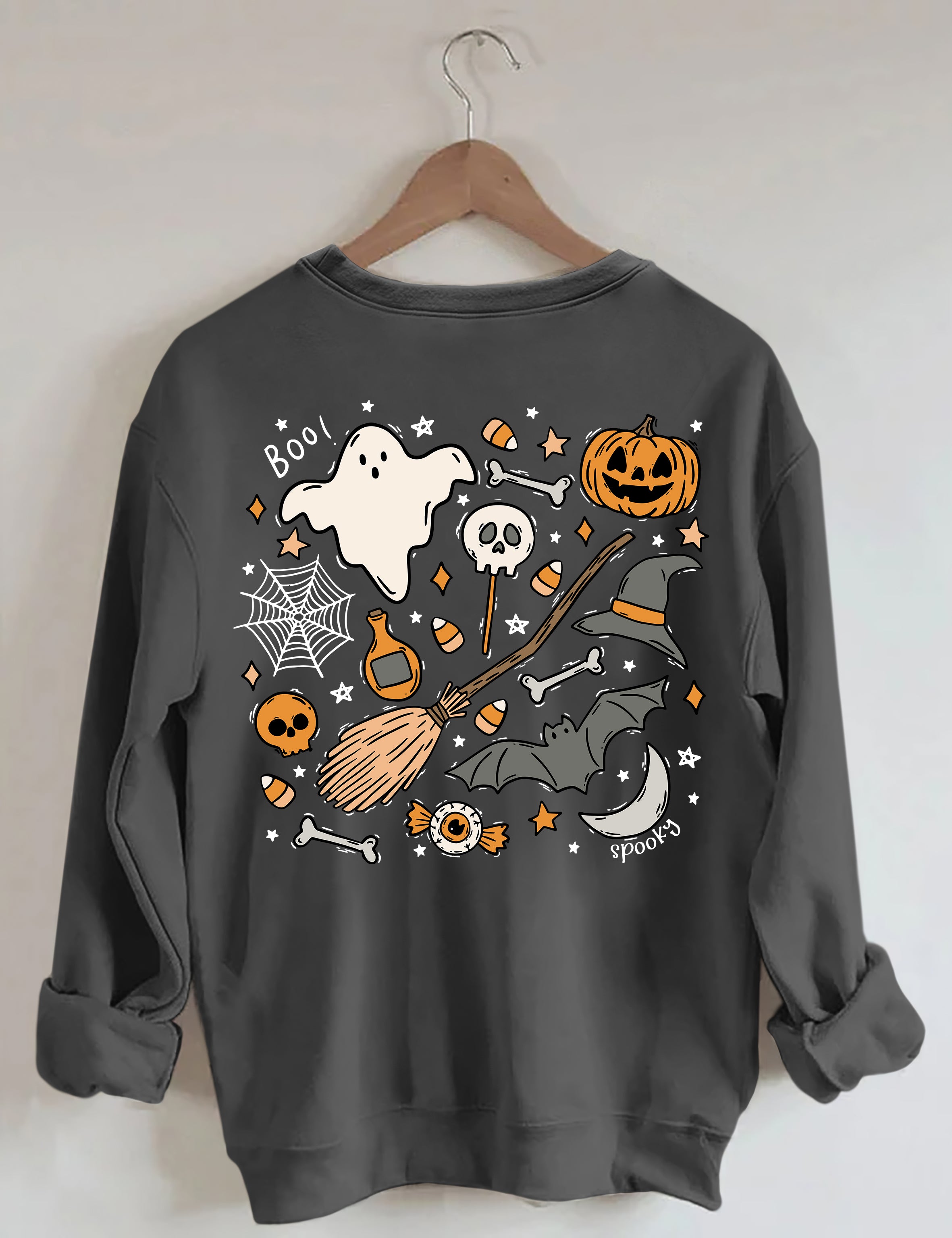 Ghost Outline Spooky Season Sweatshirt