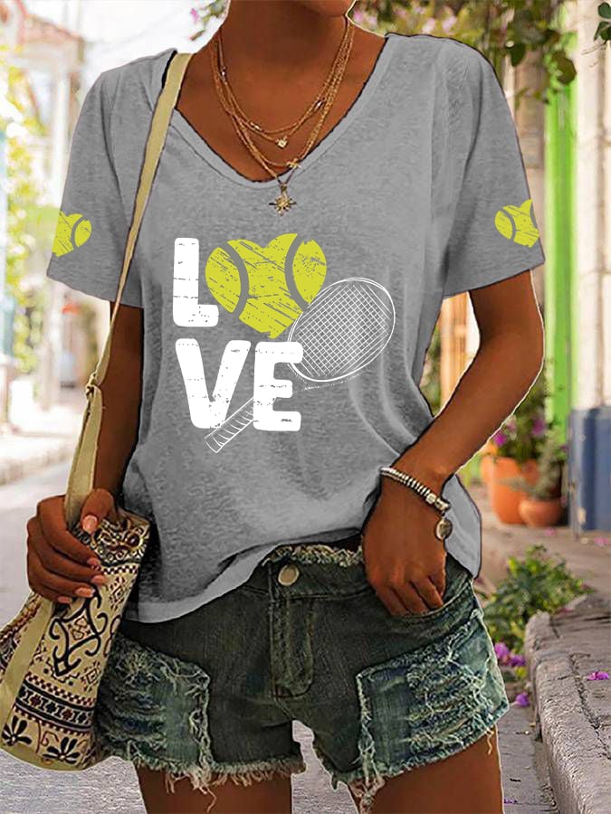 Women's Tennis Lovers Casual T-Shirts