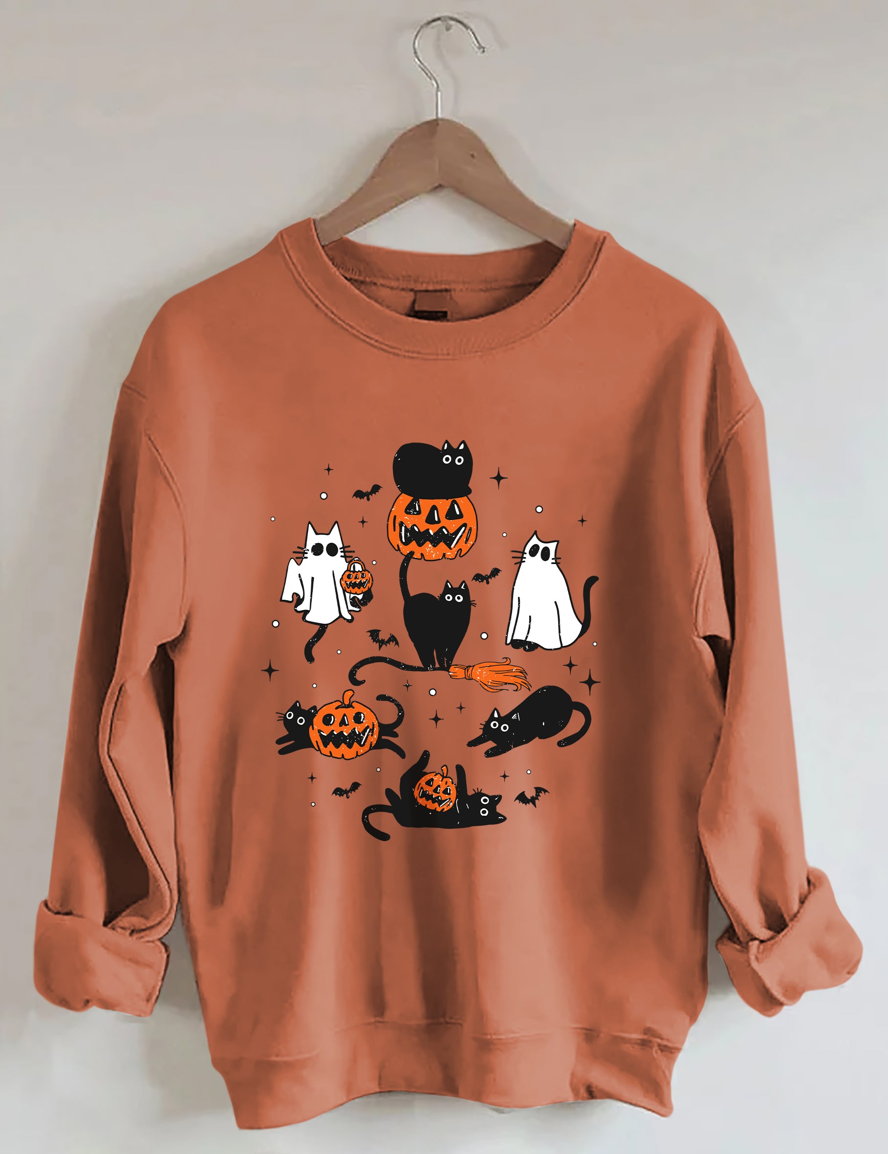 Halloween Ghost Cats Sweatshirt