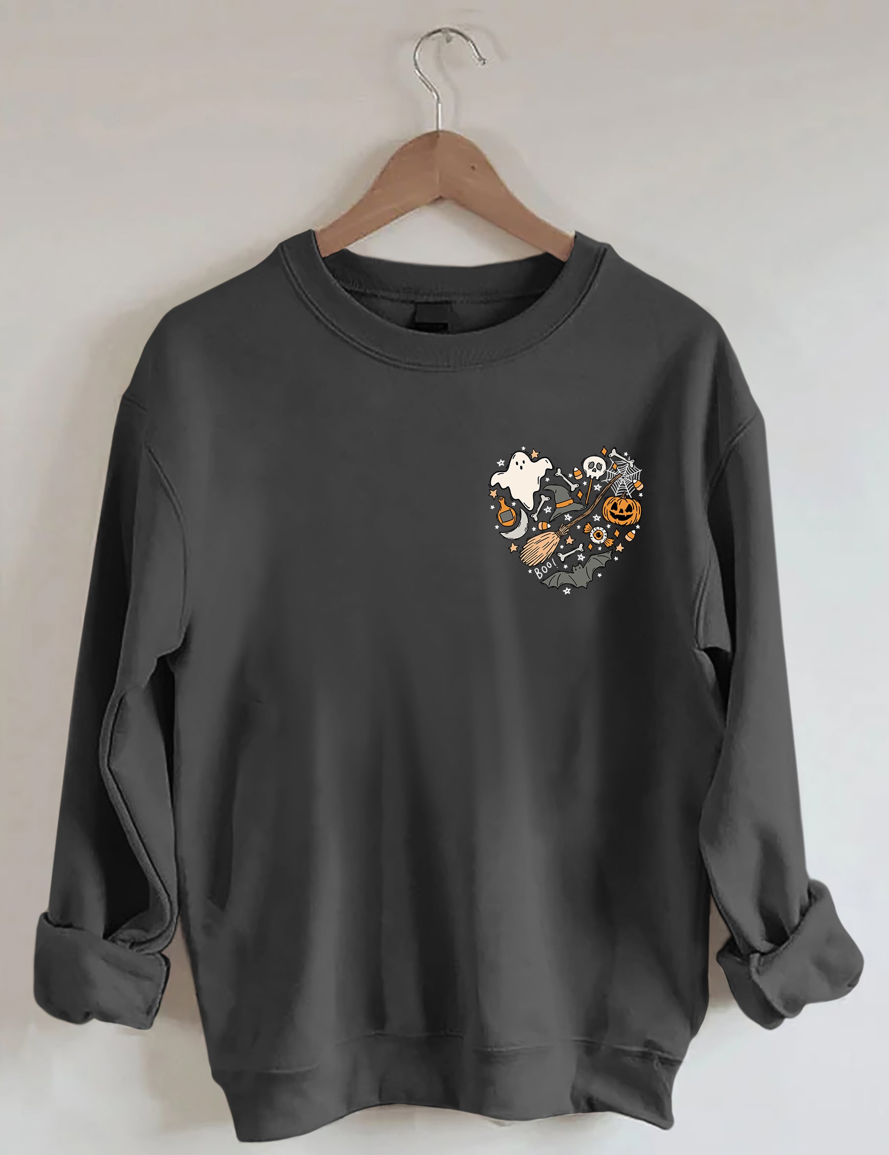 Ghost Outline Spooky Season Sweatshirt