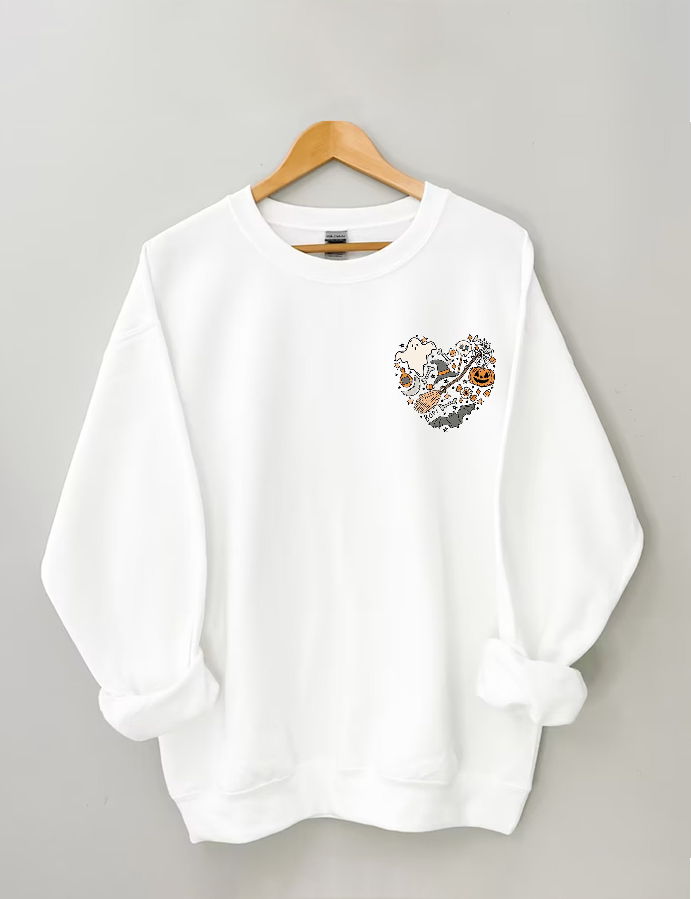 Ghost Outline Spooky Season Sweatshirt