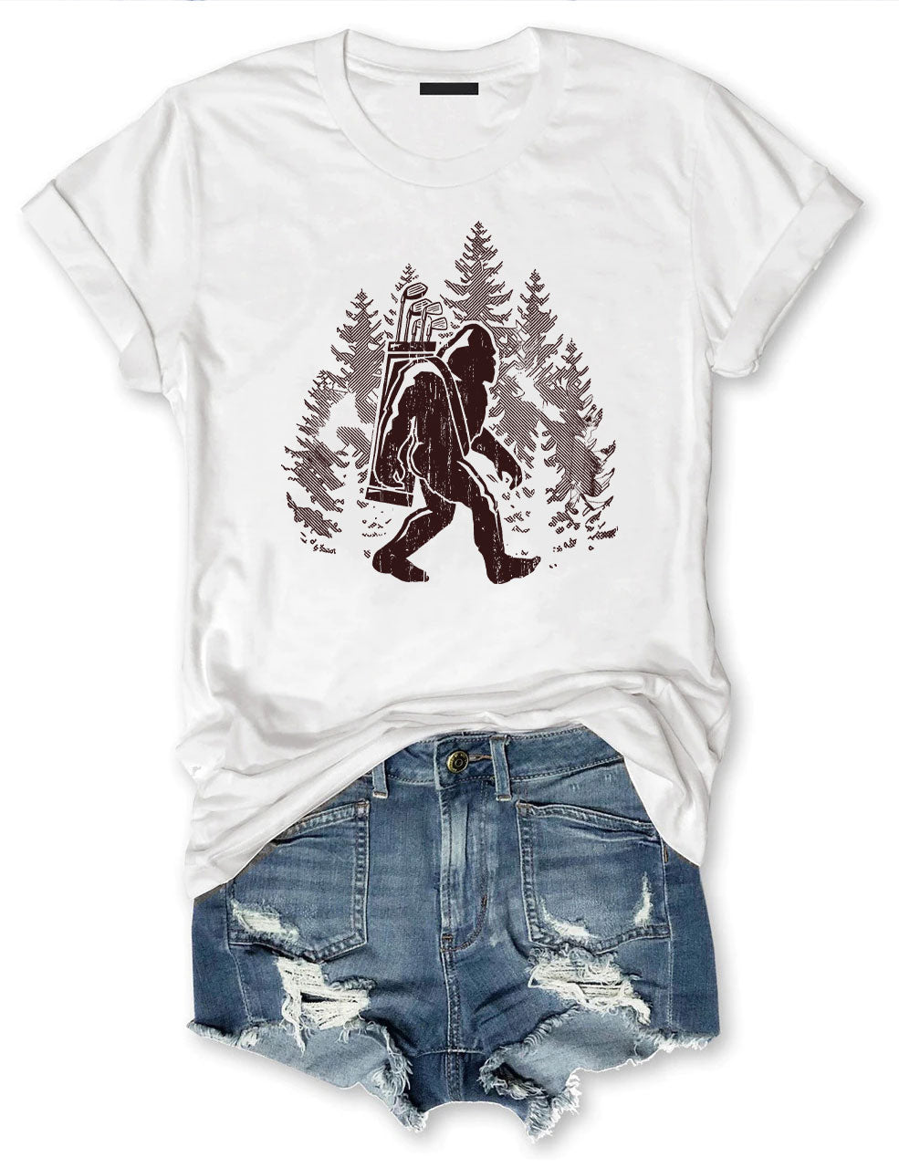 Funny Sasquatch Golfing T-shirt