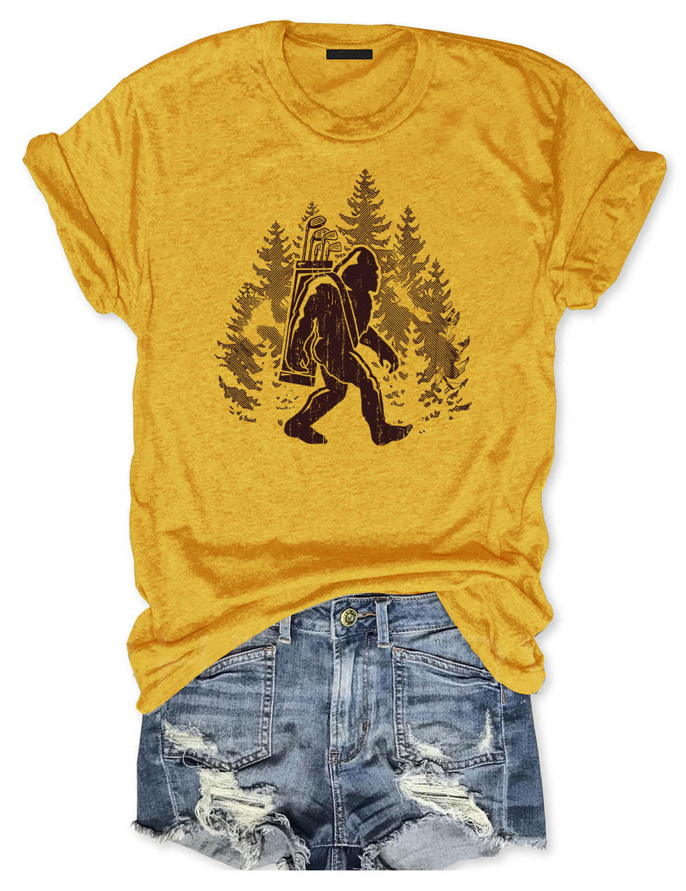 Funny Sasquatch Golfing T-shirt