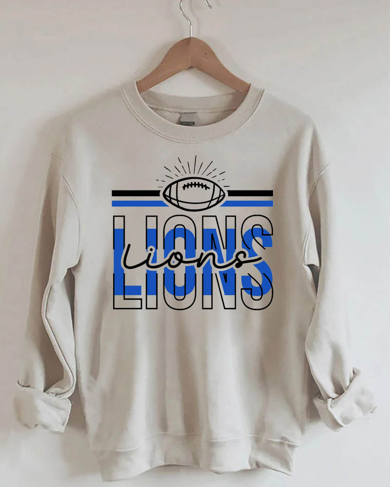 Detroit Lions Football Graphic Sweatshirt