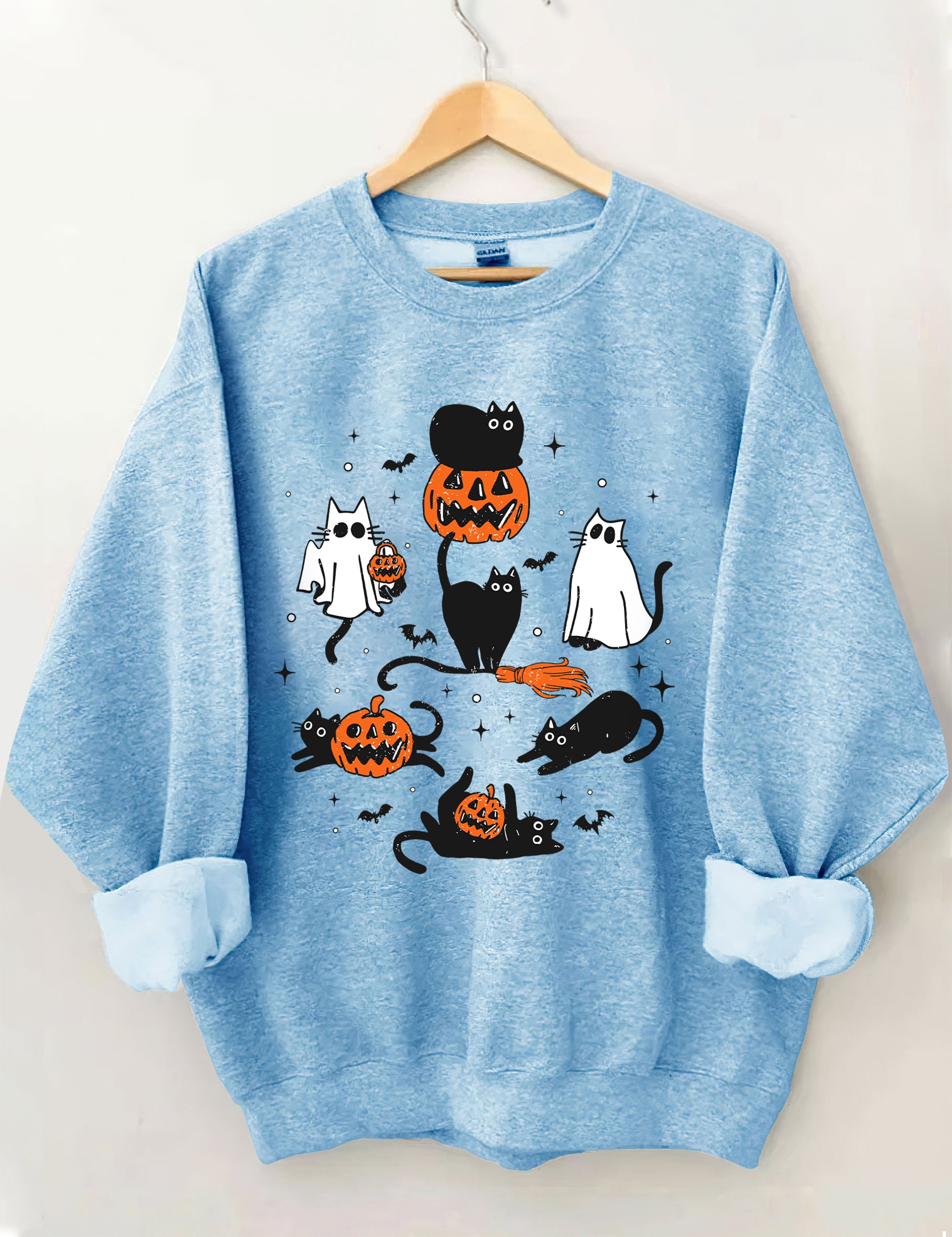 Halloween Ghost Cats Sweatshirt