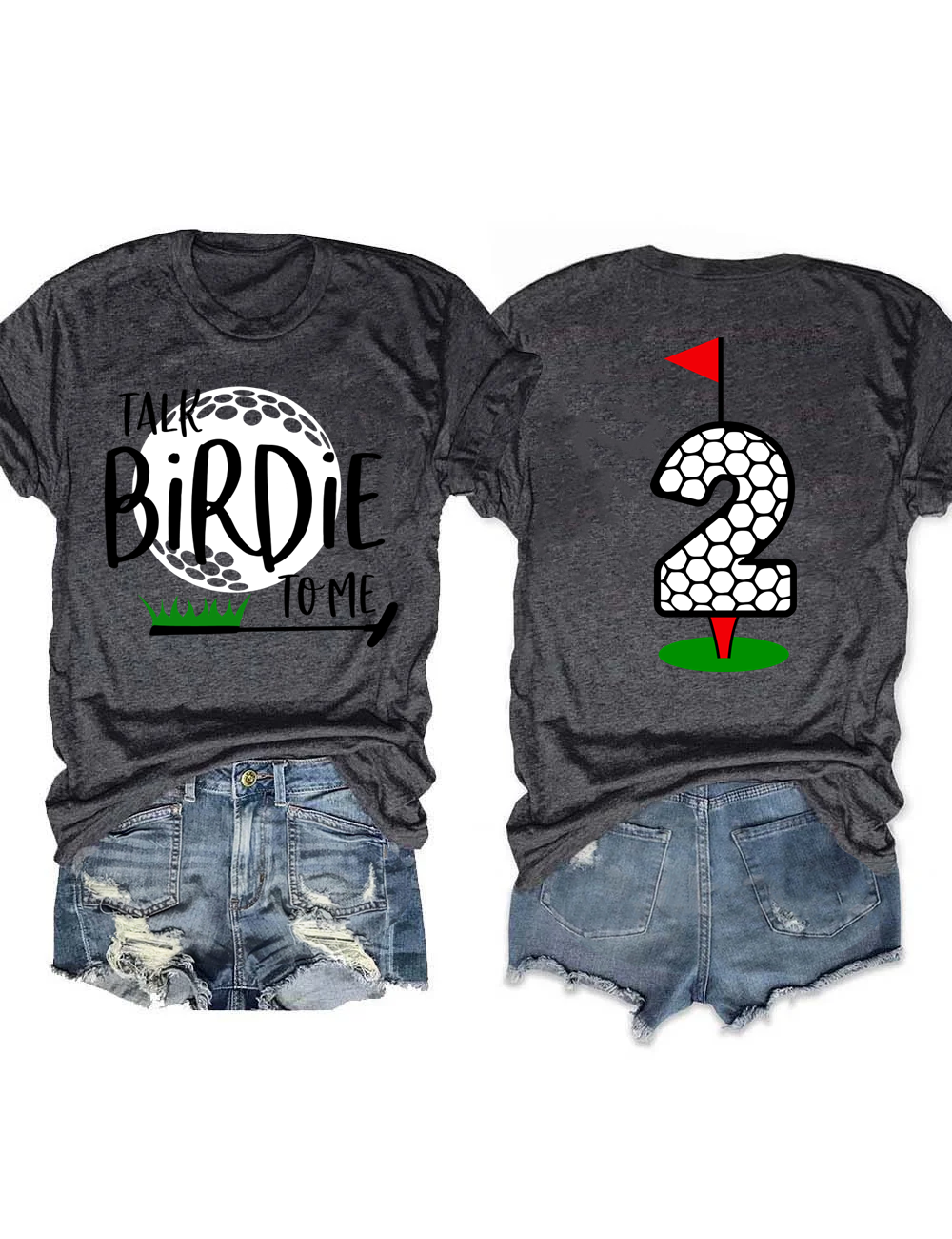 Talk Birdie To Me Custom Number Golf T-shirt