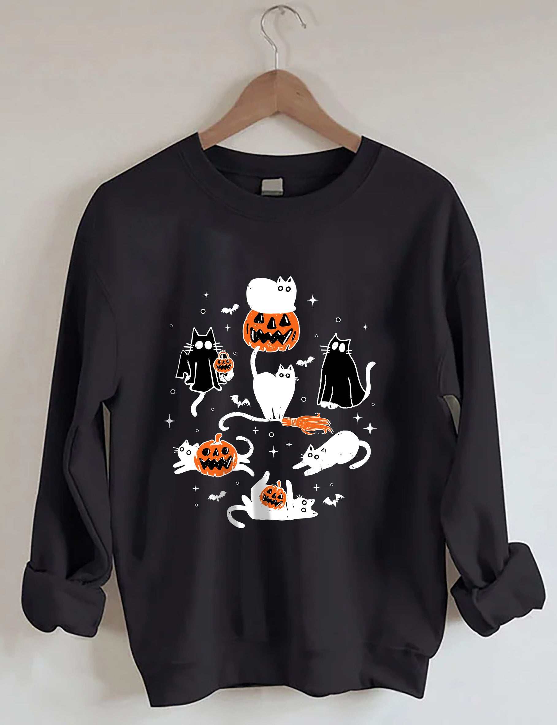 Halloween Ghost Cats Sweatshirt