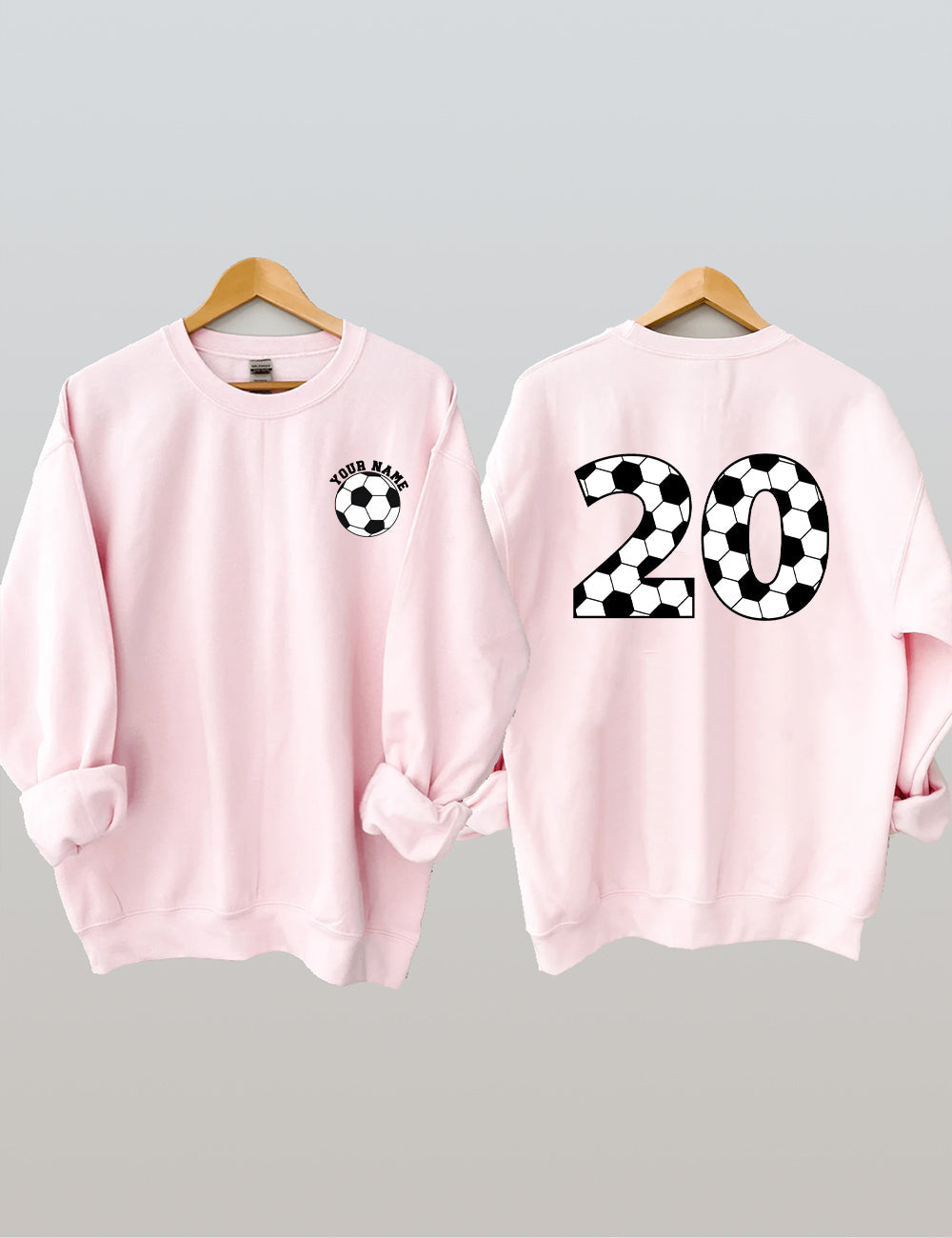 Soccer Ball Custom Number And Name Sweatshirt