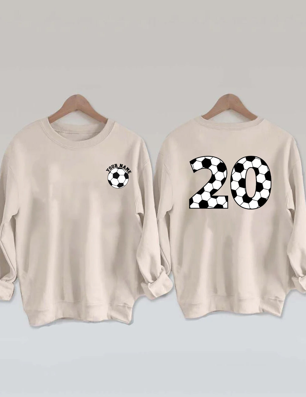 Soccer Ball Custom Number And Name Sweatshirt