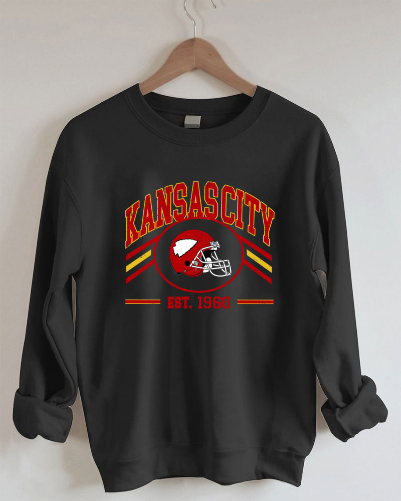 Kansas City Football Est 1960 Crewneck Sweatshirt