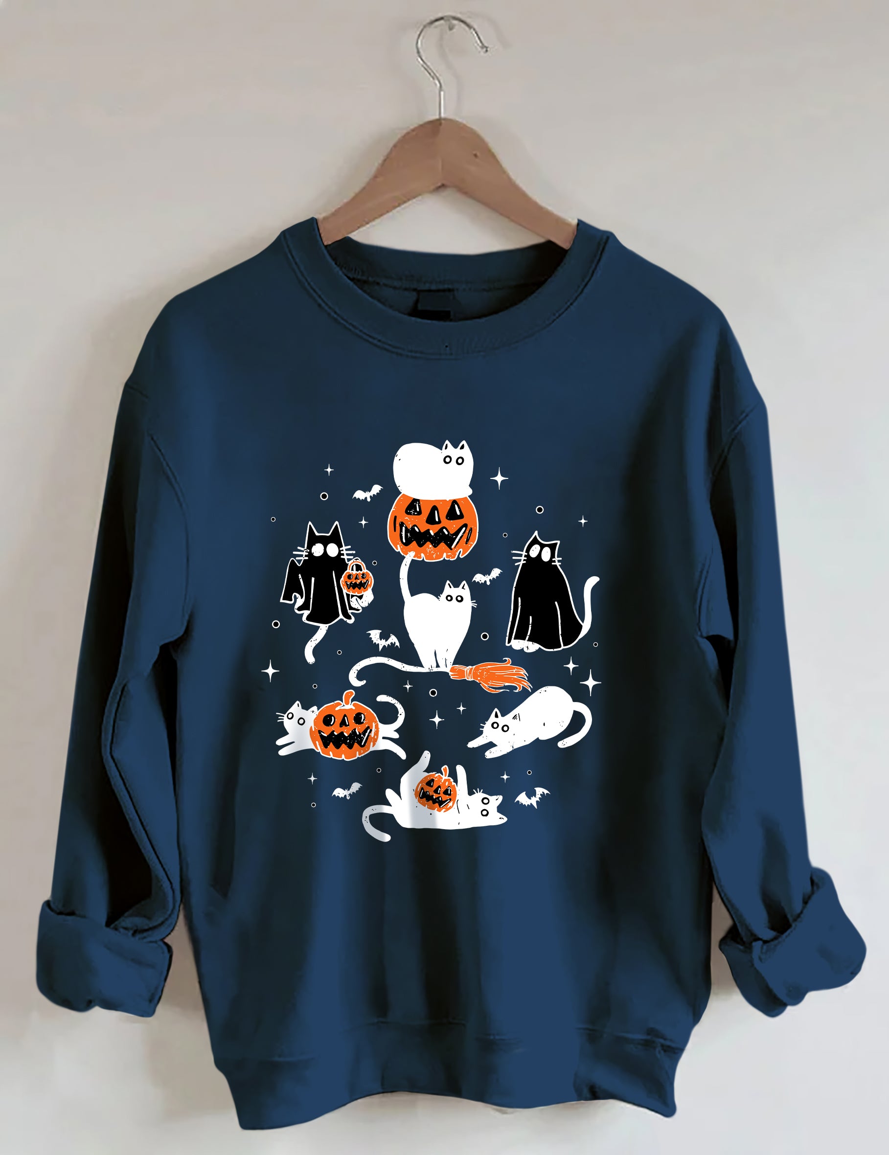 Halloween Ghost Cats Sweatshirt