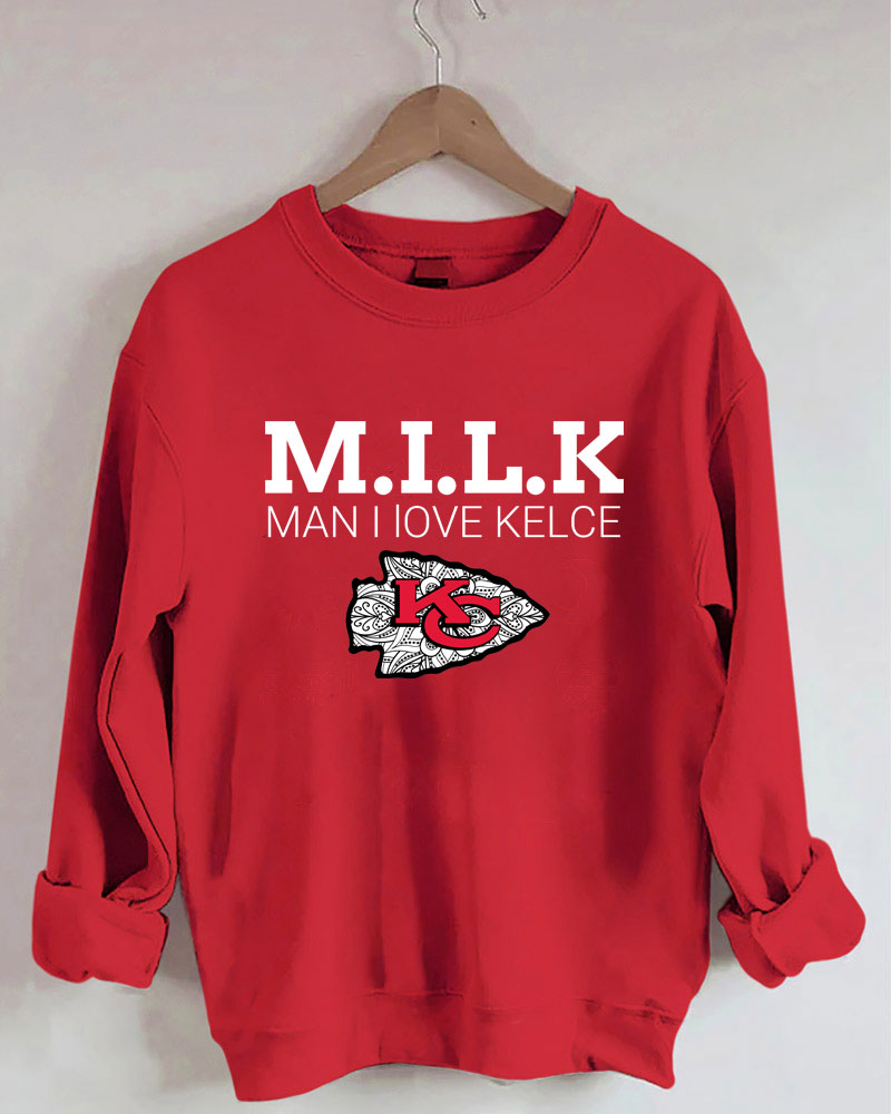 MILK Man I Love Kelce Crewneck Sweatshirt