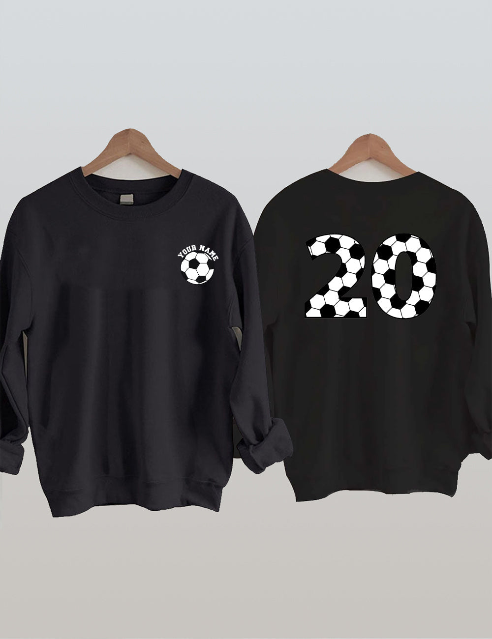 Soccer Ball Custom Number And Name Sweatshirt