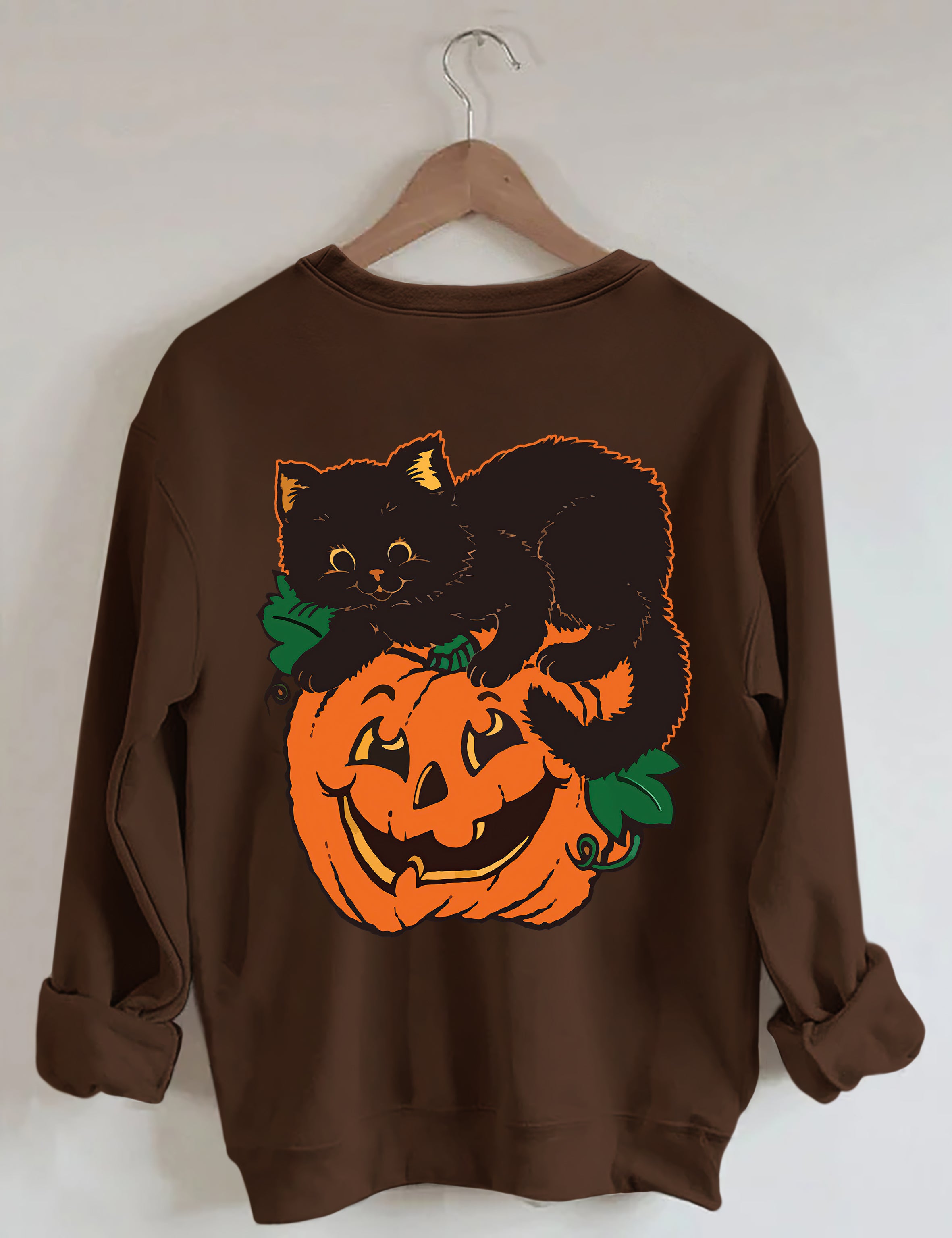 Halloween Pumpkin And Cats Sweatshirt