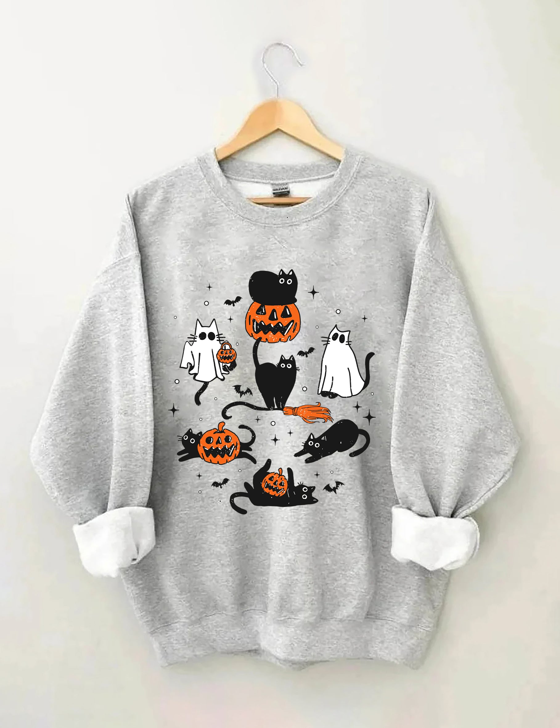 Halloween Ghost Cats Sweatshirt