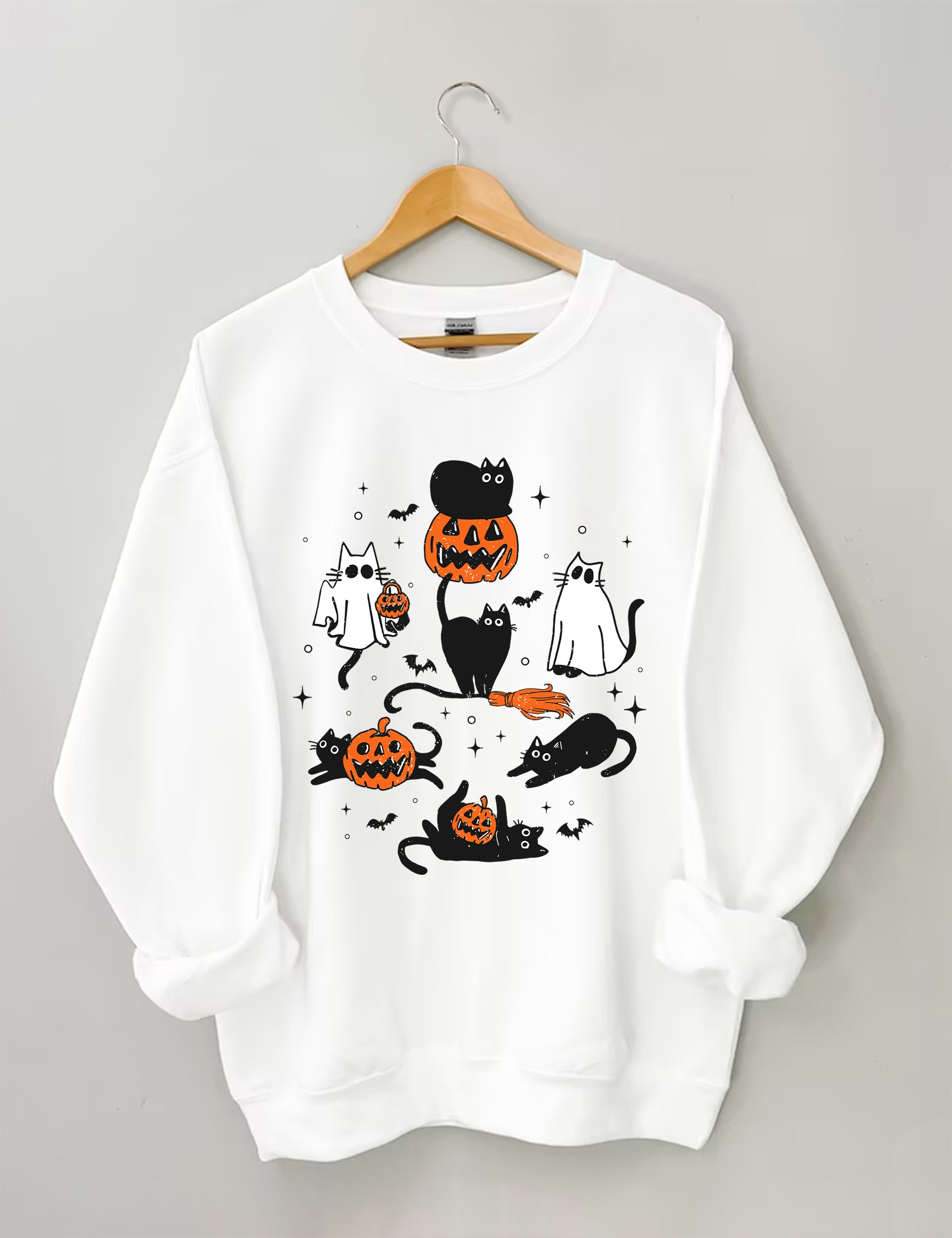 Halloween Ghost Cats Sweatshirt