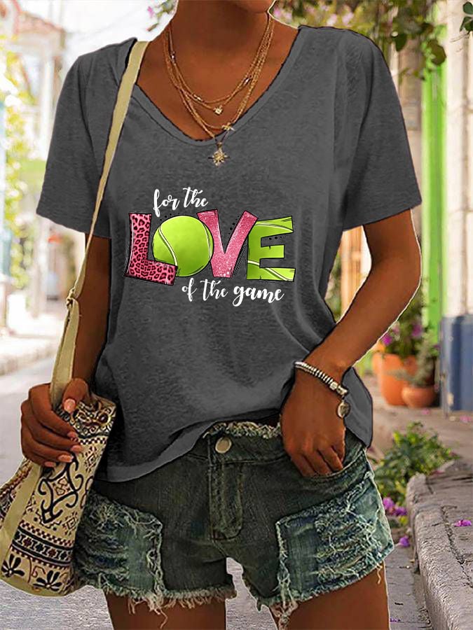 Women's Tennis Printed Casual T-shirt