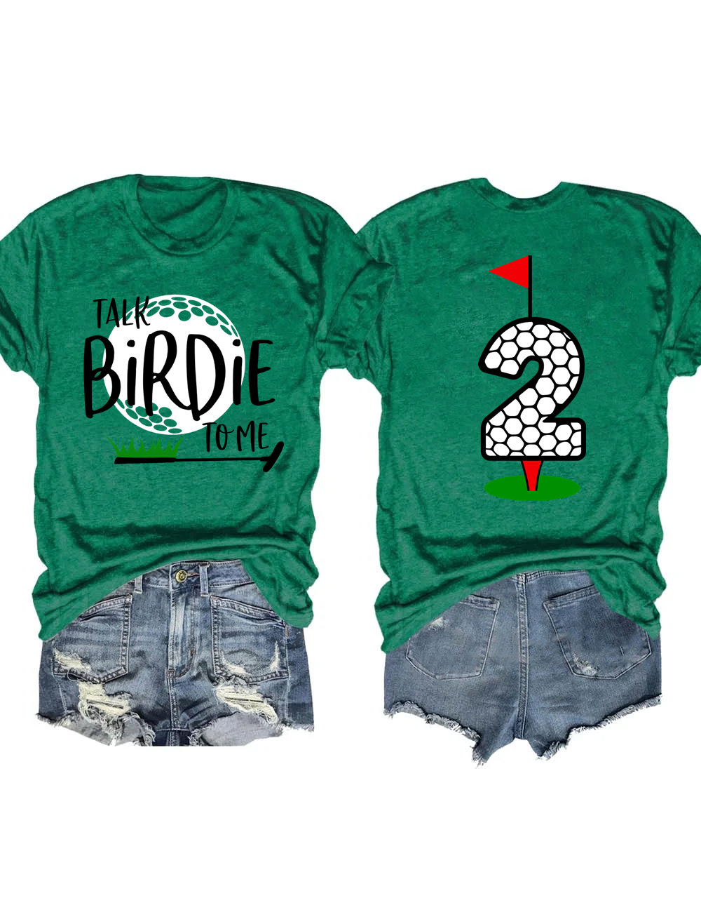 Talk Birdie To Me Custom Number Golf T-shirt