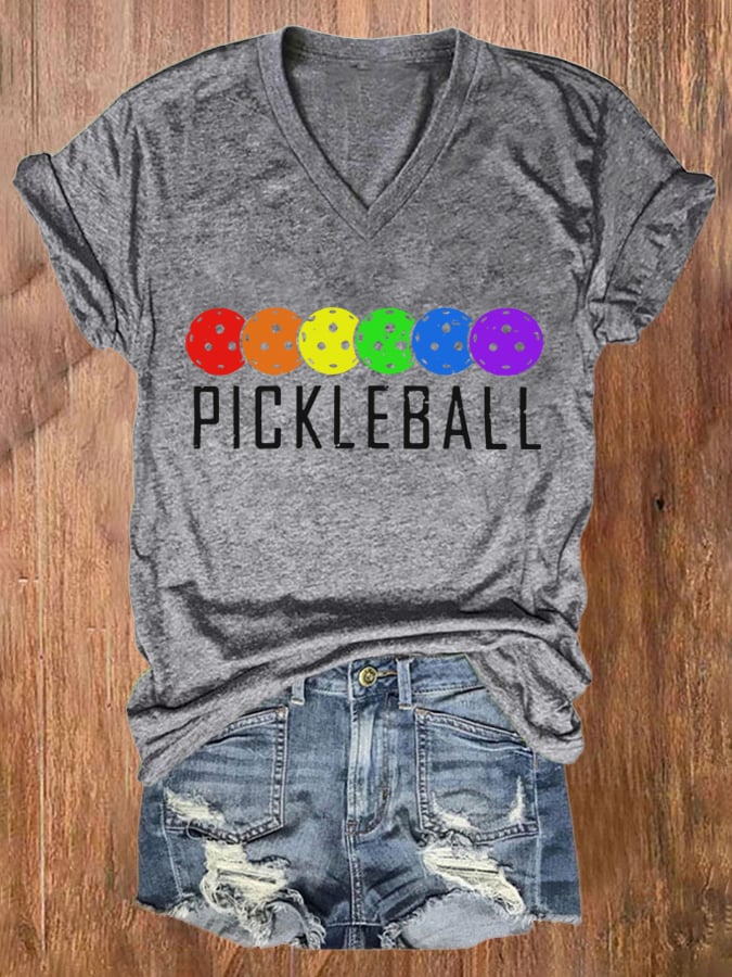 Women'S Pickleball Print T-shirt