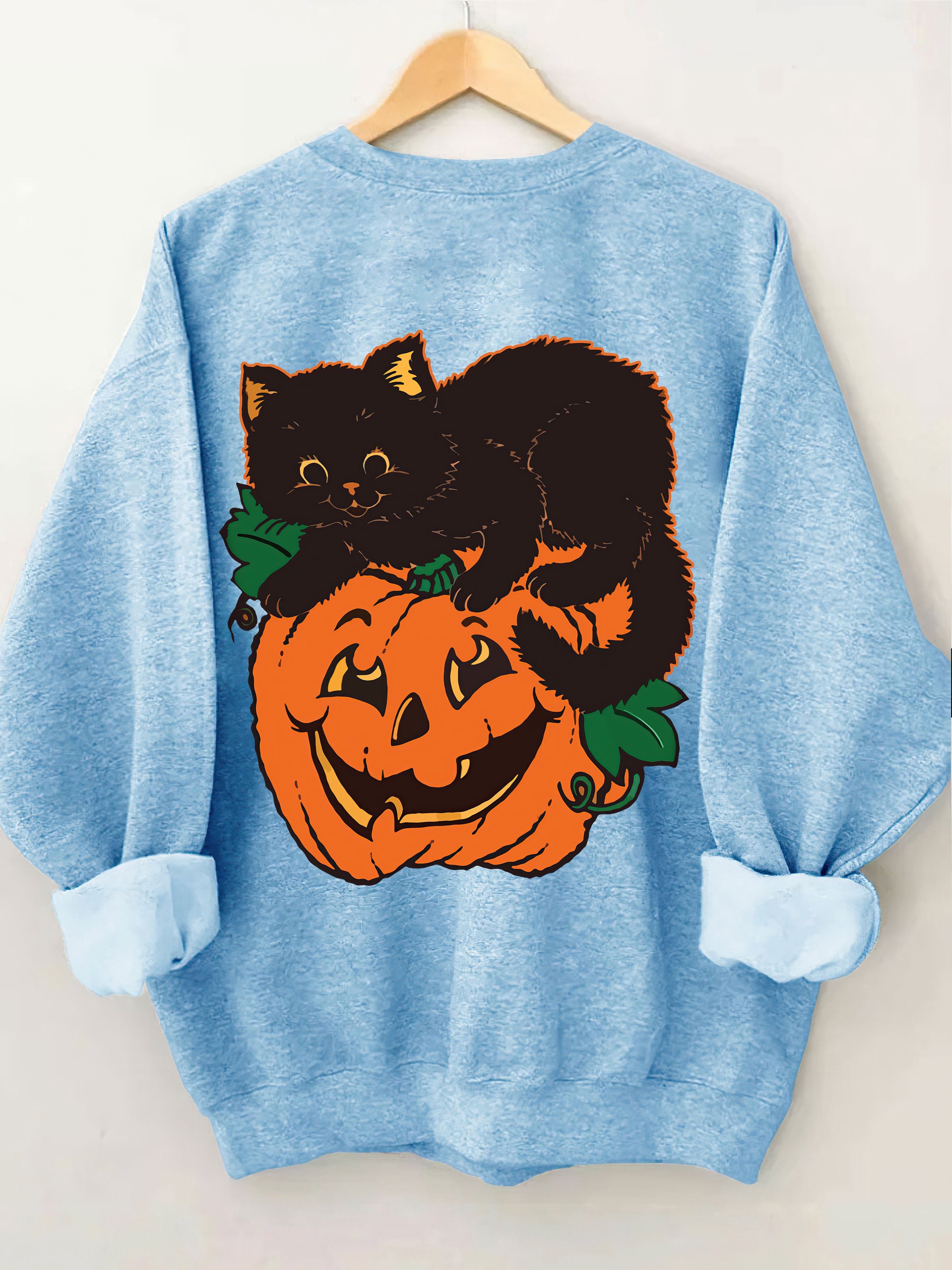 Halloween Pumpkin And Cats Sweatshirt