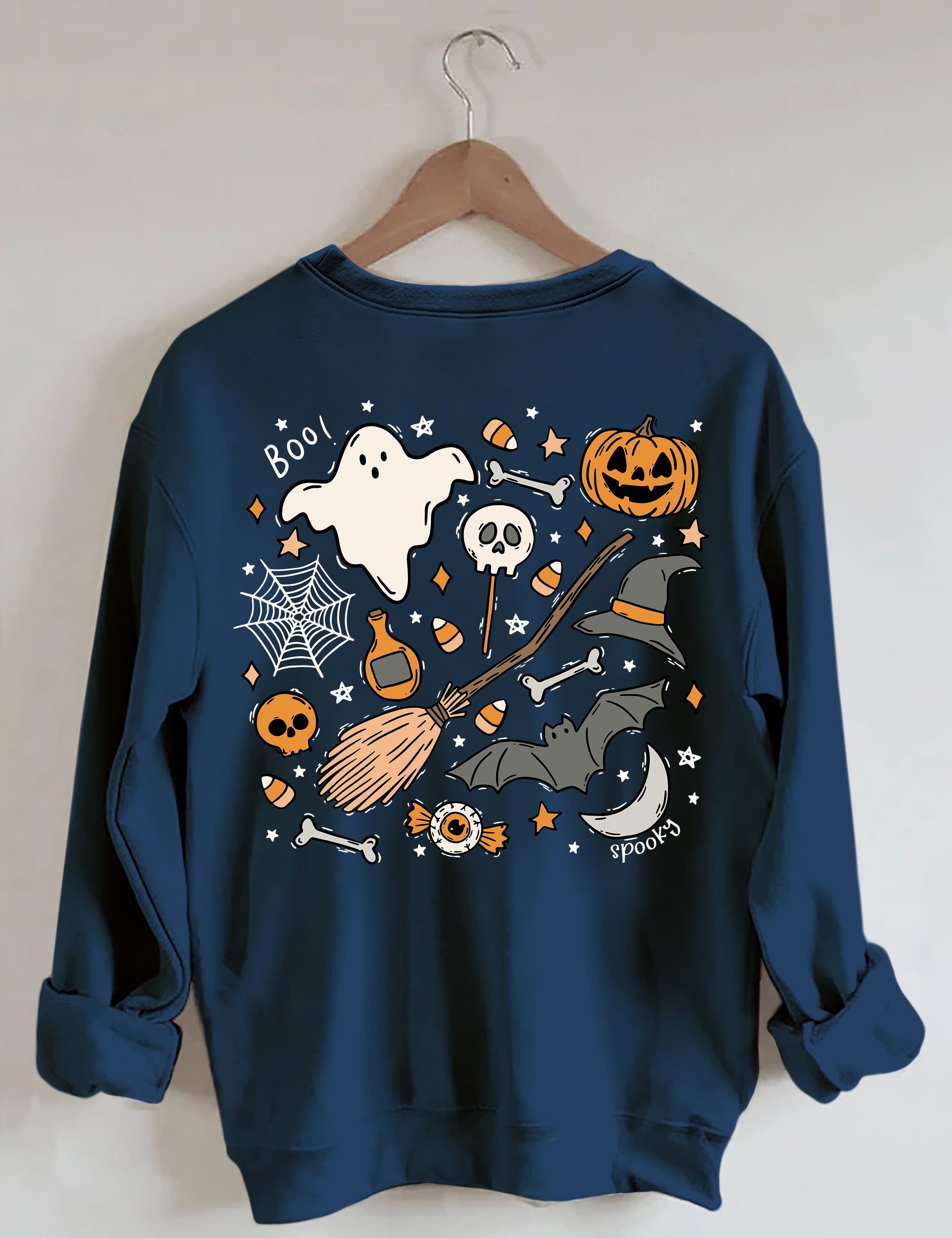 Ghost Outline Spooky Season Sweatshirt