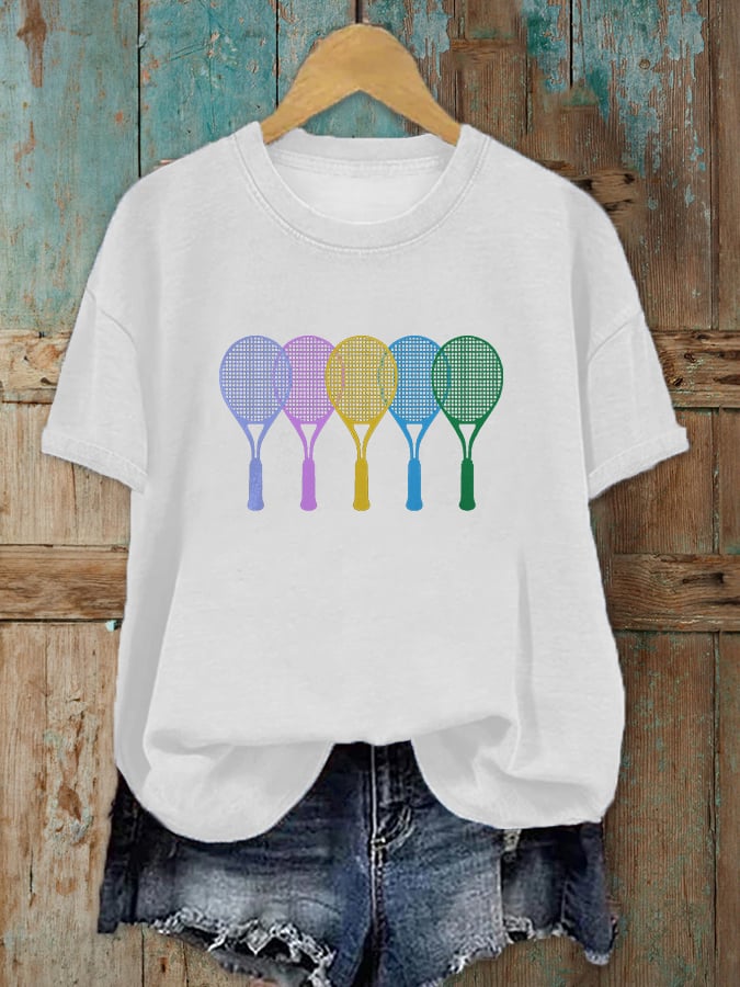 Women's Tennis Lover Printed T-Shirt