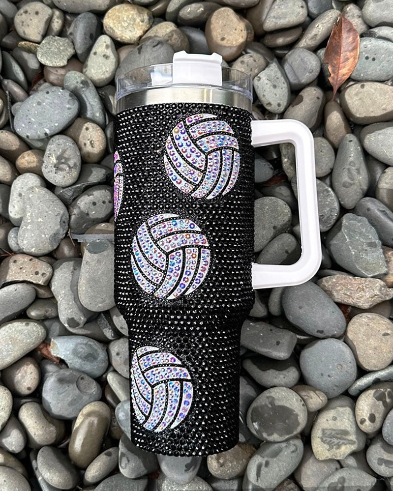 40 Oz. Crystal Volleyball Tumbler