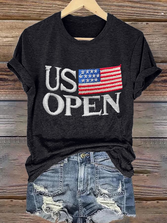 Retro US Open Print T-Shirt