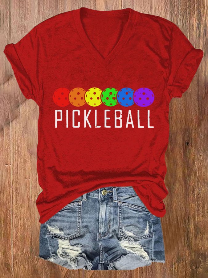 Women'S Pickleball Print T-shirt