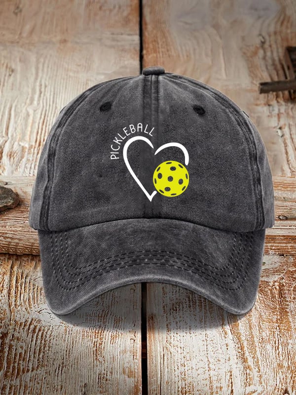 Pickleball Heart Print Unisex Hat