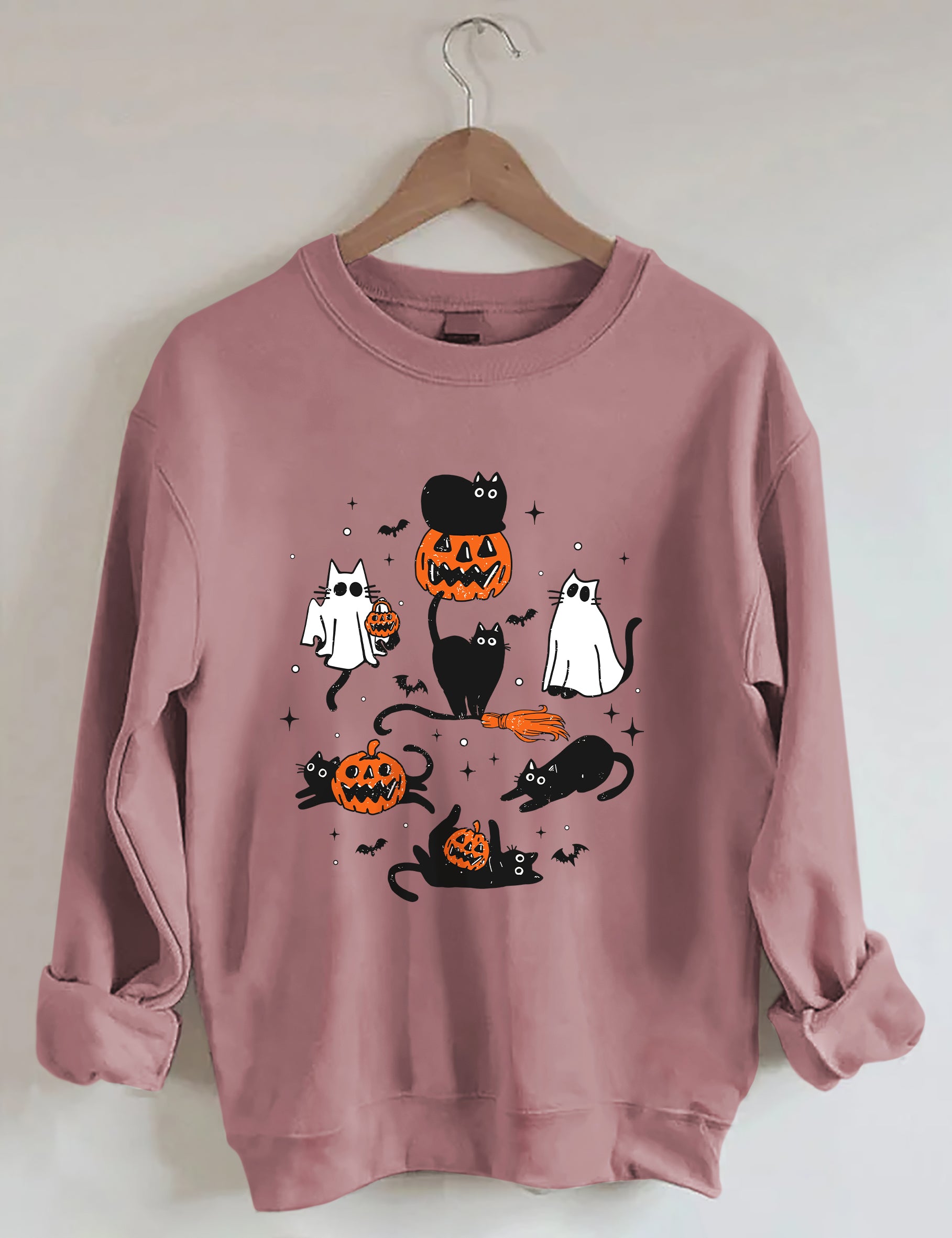 Halloween Ghost Cats Sweatshirt