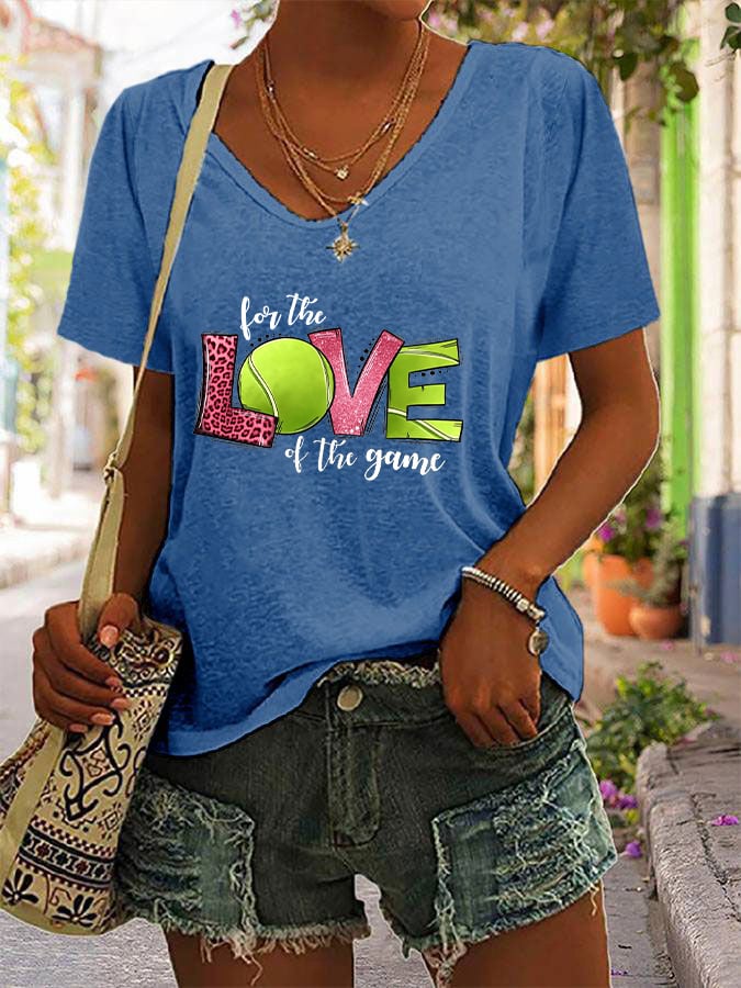 Women's Tennis Printed Casual T-shirt