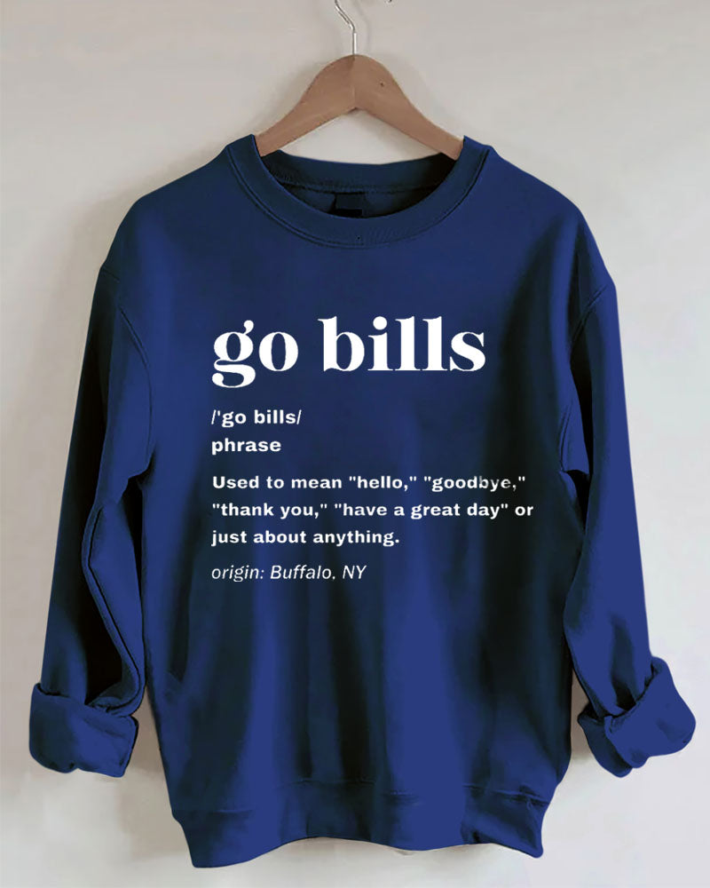 Go Bills Definition Crewneck Sweatshirt