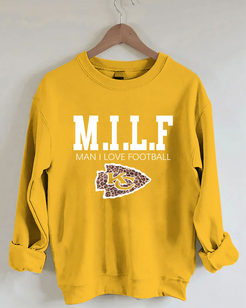 MILF Man I Love Football KC Crewneck Sweatshirt