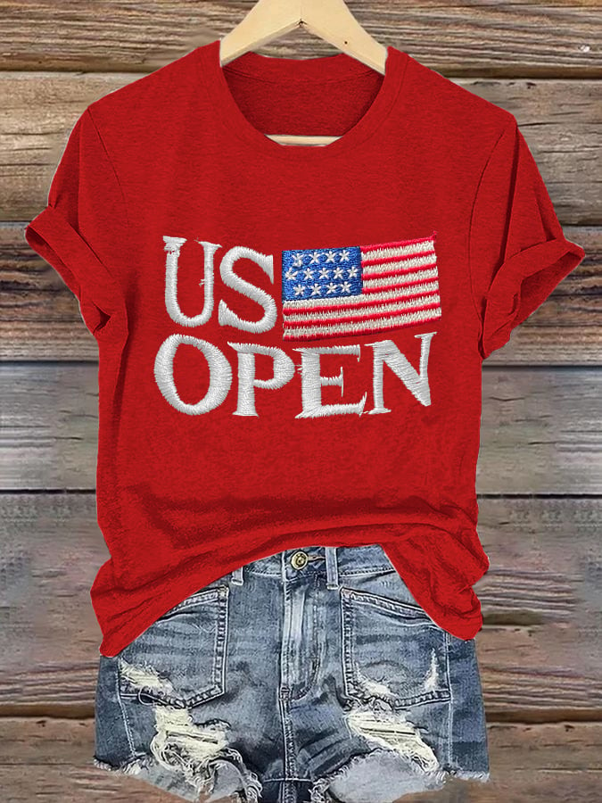 Retro US Open Print T-Shirt