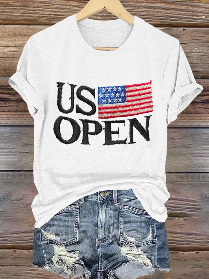 Retro US Open Print T-Shirt